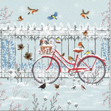 Snowy Bicycle papírszalvéta