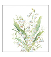 Lily of the valley white papírszalvéta 33x33cm